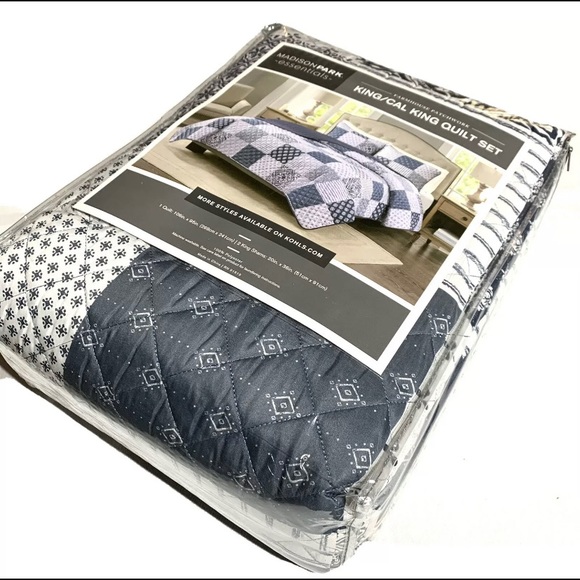 Madison Park 3 Piece Farmhouse Patchwork Quilt Set - Picture 2 of 12